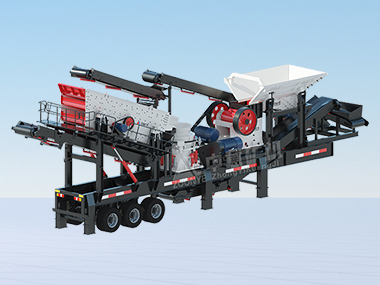 Mobile jaw crusher + cone crusher, crushing and screening integrated machine